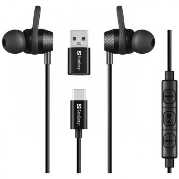 Auriculares In-Ear USB-C/A con Micrófono Integrado - Sandberg
