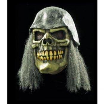 Careta con pelo y casco calavera