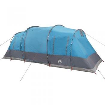 Tienda de campaña familiar túnel 6 personas impermeable azul