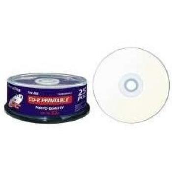 Fujifilm CD-R Printable 700MB Inkjet Consumer 25-Spindle 25 Pieza(s) - CD-RW vírgenes (700 MB, 25 Pieza(s