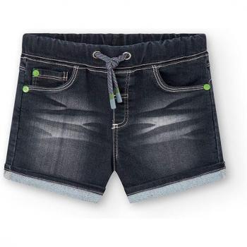 Short de niño denim con cintura elástica y bolsillos