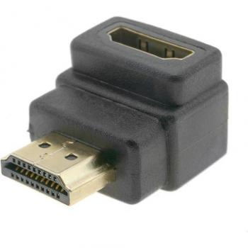 Adaptador HDMI Macho/Hembra Acodado Abajo BeMatik