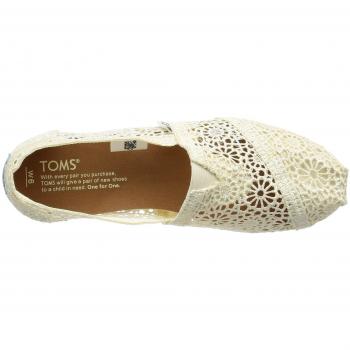 Toms Moroccan Crochet Esp, Alpargatas para Mujer, Beige