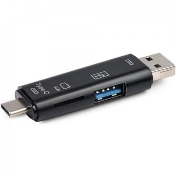 Adaptador Lector de Tarjetas Digital 5 en 1 USB 3.0 Tipo C Micro OTG TF Seguridad Universal para Android y Ordenador
