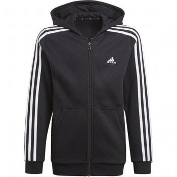 Adidas Essentials 3-Stripes Full Zip Hoodie Kids - Black/White