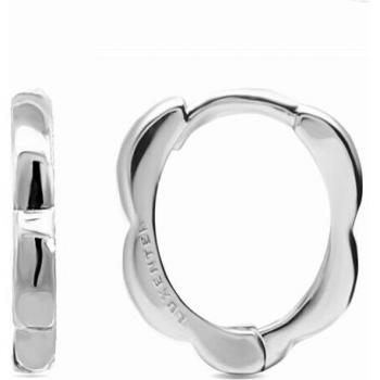 Pendientes Luxenter Africa Basic de metal bañado en rodio
