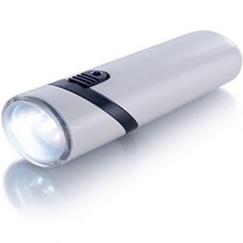 ANSMANN Linterna LED de emergencia - Con cabezal giratorio en 3 modos - Con 3 bombillas LED - Con batería recargable a través del enchufe - Blanco