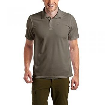Maier Sports Ulrich Men's Short Sleeve Polo Shirt - Teak Color, Regular Fit