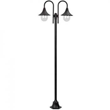 vidaXL Farolas de Jardín con 2 Luces Aluminio Bronce 220 cm Iluminación Patio