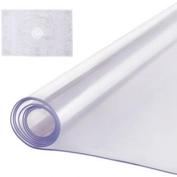 Vevor Clear PVC Table Protector - 42 x 60 Inch, 2.0 mm Thick, Waterproof and Easy to Clean Rectangular Desk Mat
