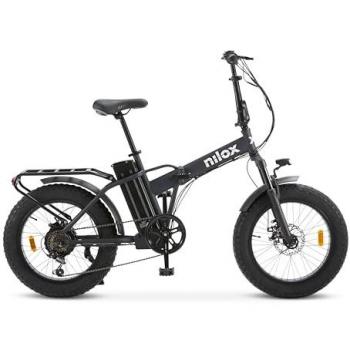 Bicicleta Eléctrica Plegable Nilox X8 Pro, Ruedas 20 x 4, Motor 250W, Autonomía 70 km, Velocidad 25 km/h, Freno de Disco