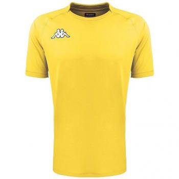 Camiseta de baloncesto de hombre Kappa Cairosi, camiseta de rugby manga corta Kappa Telese Amarillo (M)