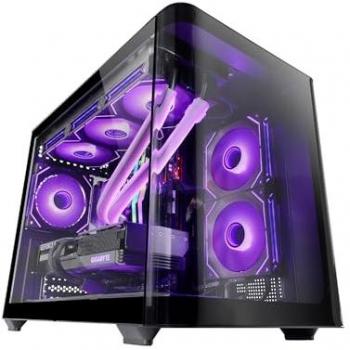 Caja Gaming Micro-ATX Mars Gaming MC-FUSIONM con Cristal Templado Curvo, Doble Cámara y Soporte para Refrigeración Líquida