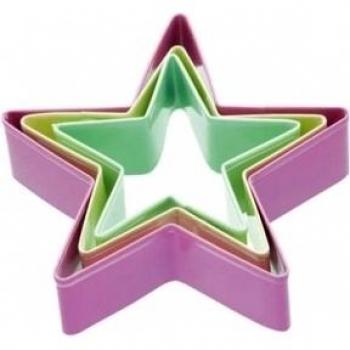 Dulcemente Does It STAR Cortadores de galletas en forma, juego de 3