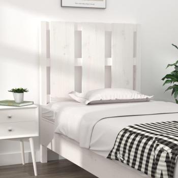 Cabecero para cama de madera maciza de pino blanca 80,5x4x100 cm