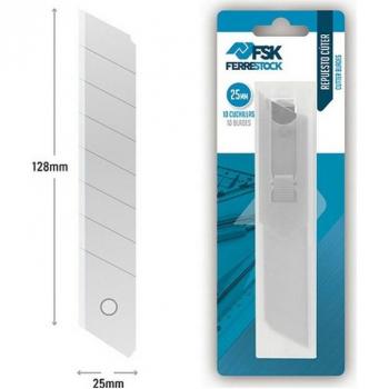 Conjunto de 10 Hojas de Cúter Ferrestock de 25 mm para Cortes Precisos