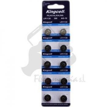 Blister 10x Pila Bateria Original Kingcell 390 LR1130 1.55V Pila Boton AG-10 Envio 48/72H Felixmania®