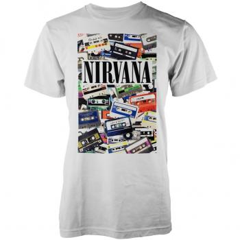 Nirvana Cassettes White T-Shirt Large