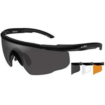 Wiley X Saber Advanced Polarized Sunglasses - 3 Lens Set with Matte Black Frame