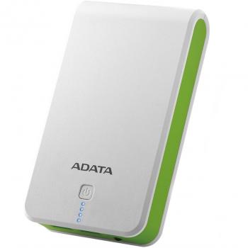Powerbank ADATA P16750, Blanco-Verde, Plástico, Compatible con Teléfono Móvil/Smartphone y Tableta, LED Indicador, Micro-USB Conexión, Batería de Ión de Litio