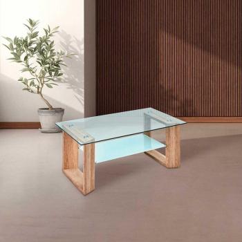 Mesa de Centro Tara Cristal Cambria 43x110x70 cm