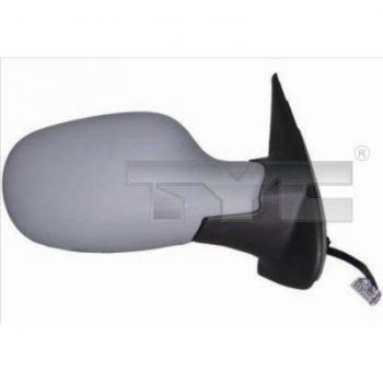 Espejo retrovisor TYC 324-0008 con diseño de alta precisión, vidrio templado, ajuste manual, carcasa negra y compatible con vehículos específicos