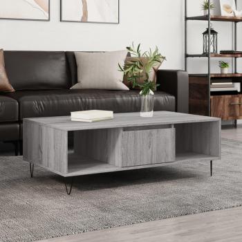 Mesa de centro Sonoma gris 104x60x35 cm madera multicapa