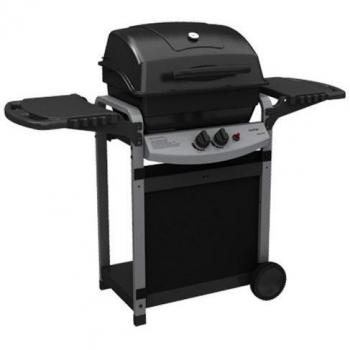 BBQ parrilla de gas de acero inoxidable 2 quemadores con piedra volcánica G20512