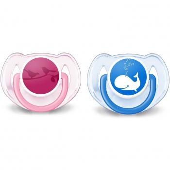 Avent Whale Design Ultra Air Silicone Pacifier 6-18 Months (2 Pack)