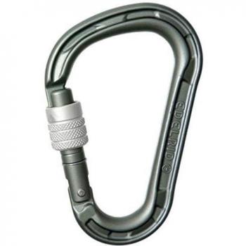 EDELRID HMS Magnum- Mosquetón con Seguro, 115 x 78 mm, 88 g, Color Plateado