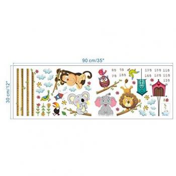 Pegatina pared medidor altura animales para dormitorios bebes infantiles cuartos de juegos de OPEN BUY