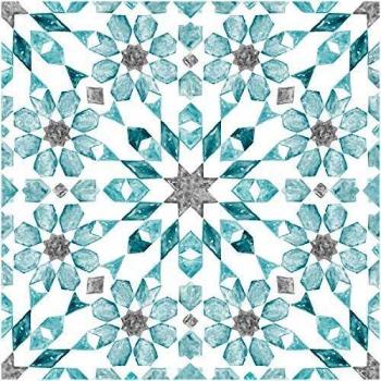 WallPops FP2949 Radiance Peel & Stick - Baldosas de suelo, color azul