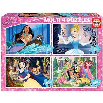 Educa - Princesas Disney Princess Conjunto de Puzzles, Multicolor