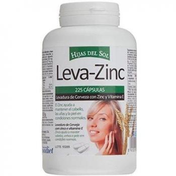 LEVA ZINC Complemento alimenticio de zinc, levadura de cerveza y vitamina E para ayudar a prevenir la caída del cabello también bueno para cabello piel y uñas Suplemento de vitaminas para fortalecer el pelo 225 cápsulas vegetales HIJAS DEL SOL vegano