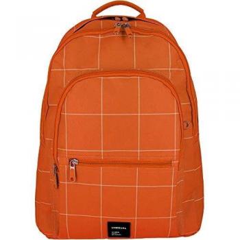 Grafoplás 37502252 Colección Unequal Grid Mochila Escolar, Naranja, 31.5 x 43 x 21 cm