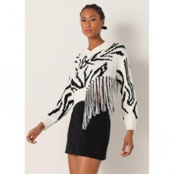 Victorio & Lucchino - Jersey flecos con cuello caja