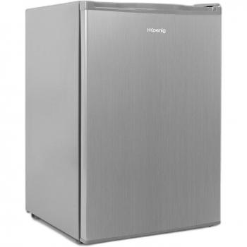 Nevera Combi H.Koenig FGX890 Independiente 113L Gris, Congelador 17L, Acero Inoxidable, Puerta Reversible, 60W