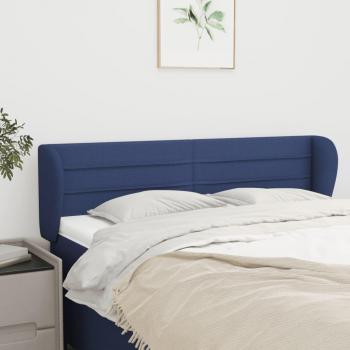 Cabecero de Tela Azul con Orejas 147x23x78/88 cm