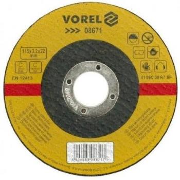 VOREL 08671 - piedra 115x3.2x22mm disco de corte