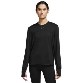 Nike Dri-Fit Swift Element UV Crew-Neck Top De Running Mujeres - Negro