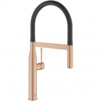 Grifo Monomando de Fregadero Grohe Essence 1/2 con Ducha Profesional y Acabado Cobre Cepillado
