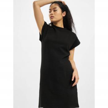 Urban Classics Women's Black Terry Extended Shoulder Dress