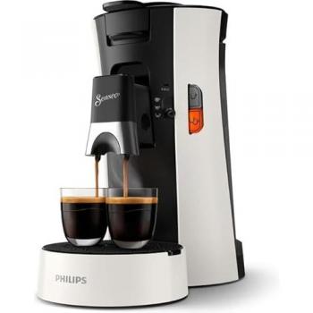 Cafetera monodosis Senseo Select CSA230/01, negra y blanca