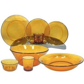 Set de Vajilla Duralex Ambar Vermeil, 44 Piezas para 6 Servicios
