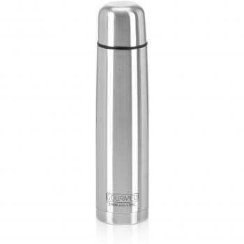 GOURMEO Termo 1 Litro - Termos Acero Inoxidable con Aislación para Agua Caliente o Fría - Termo al Vacío Grande para Líquidos como Mate, Cafe y Más