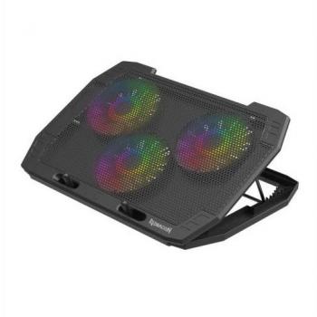 Soporte Ventilado para Portátiles Redragon INGRID GCP511 - Retroiluminación RGB - 3 Ventiladores - Hasta 17