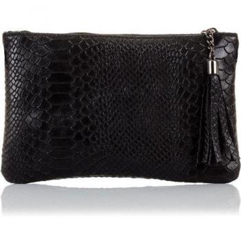 Firenze Artegiani Deanna Bolso de mano Mujer en Piel auténtica Gamuza Grabado Serpiente, Fabricado en Italia con Vera Pelle Italiana