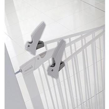 Munchkin Maxi-Secure Barrera de Seguridad Infantil Ajustable, 76-82 cm, Metal, Color Blanco