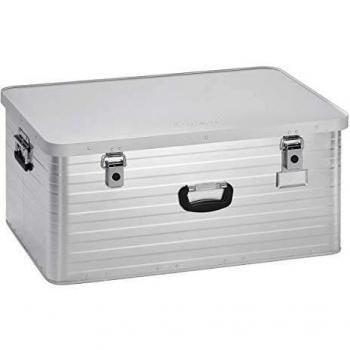 Enders Toronto Caja almacenaje de aluminio 130 litros - Maletin con asa de transporte, Rincones de apilamento y hangtag de acero inoxidable - Caja aluminio Plateado #3910