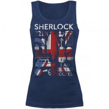 Sherlock Union Jack Top Mujer Azul marino XL